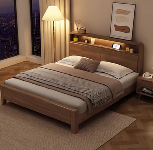 Hot <strong>Sale</strong> Modern Home Bedroom Furniture Wholesale Birch Wood Adjustable Height Eco-Friendly Storage <strong>Bed</strong> with Drawers - Product Image 2