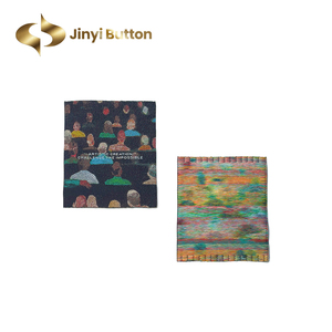 Jinyi <strong>Custom</strong> High Density Damask Woven Textile <strong>Labels</strong> Brand Tags for Clothing <strong>Custom</strong> Straight Cut Garment <strong>Labels</strong> Logo for Tshirt - Product Image 5