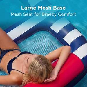 Balsa Flotante Inflable de PVC para 2 Personas con Base de Malla, Soporte Corporal Completo, Flotador para Piscina - Product Image 3