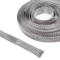 Personnalisation flexible électrique toronné tressé fil de cuivre nu placage étamé cuivre tressé extensible manchon blindé