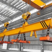 Grue à poutre électromagnétique rotative supérieure de type LC, charge maximale 32T, avec PLC et moteur, hauteur de levage 16m et portée 19,5m