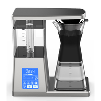 Cafetera Eléctrica Inteligente Automática, Programable, con Pantalla Digital, de Acero Inoxidable, para 3 Tazas, para Hogar y Hotel