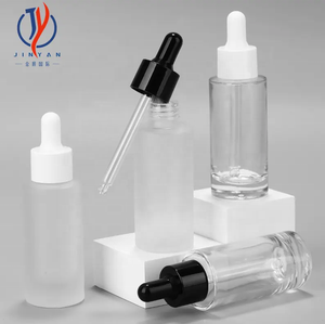 Nuevo Envase <span class=keywords><strong>de</strong></span> Vidrio Transparente <span class=keywords><strong>de</strong></span> 30 ml con Gotero y Tapa <span class=keywords><strong>de</strong></span> Goma Negra y Blanca para Cosméticos, Aceites Esenciales y Alivio - Product Image 2