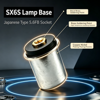 Support de lampe SX6S type japonais 5.6FB, base en cuivre nickelé, isolation haute température, contact en laiton, accessoire d'éclairage