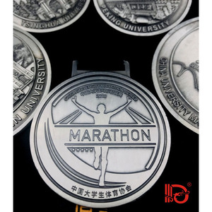 Medallas de Maratón de Metal Hechas a Medida, Aleación de Zinc, Grabado en Relieve, Duraderas, Regalo Empresarial, Uso en Oficina - Product Image 2