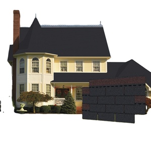 Bardeaux d'asphalte modernes à 3 languettes, imperméables et ignifuges pour toitures de maisons, hôtels et complexes hôteliers, tuiles bitumineuses 3D renforcées, importées de Chine - Product Image 5