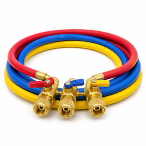 Juego <span class=keywords><strong>de</strong></span> Mangueras <span class=keywords><strong>de</strong></span> Refrigerante para Aire Acondicionado <span class=keywords><strong>Automotriz</strong></span> CT-336, Cuerpo <span class=keywords><strong>de</strong></span> Válvula <span class=keywords><strong>de</strong></span> Latón, Línea <span class=keywords><strong>de</strong></span> <span class=keywords><strong>Carga</strong></span> <span class=keywords><strong>R134a</strong></span> Codificada por Colores (3 Colores), para Servicio <span class=keywords><strong>de</strong></span> Aire Acondicionado en Automóviles - Product Image 3
