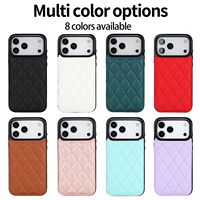 Étui portefeuille de luxe matelassé en cuir PU avec porte-cartes et rabat, housse de protection pour iPhone 18 17 16 15 14 13 Pro Max