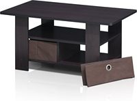 Table basse de style européen avec tiroirs et rangement à trois couches pour le salon
