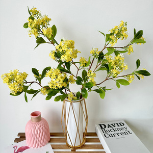 Flores Artificiales de Murraya Paniculata de 79 cm, Blancas, Amarillas, Rosa Claro, Tela de Mimbre, Accesorios de Fotografía, Decoración del Hogar - Product Image 4