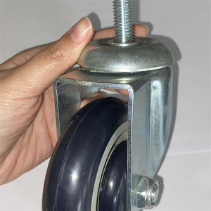 Panier PU roue de remplacement roulettes universelles 75 100 125 mm polyuréthane pour supermarché - Product Image 6