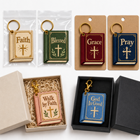 Breloque de sac brodée personnalisée en forme de livre chrétien, croix de la foi, porte-clés de prière pour sacs à main, sacs à dos, sacs fourre-tout, cadeaux religieux