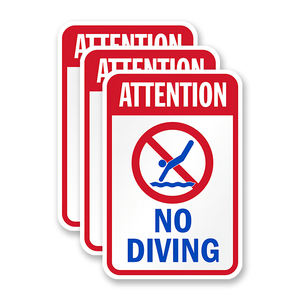 Segno di <span class=keywords><strong>attenzione</strong></span> di alta qualità, m riflettente, nessuna immersione, 12 "x 18" materiale di alluminio del metallo, colore luminoso e chiaro, personalizzabile - Product Image 2