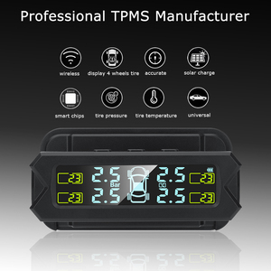 Sistema di monitoraggio della pressione dei pneumatici in tempo reale di energia solare automobilistica senza fili sensore <span class=keywords><strong>TPMS</strong></span> esterno manometro solare <span class=keywords><strong>TPMS</strong></span> per auto - Product Image 2