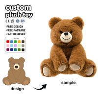 Ours en peluche de haute qualité peluche doux coton tissu PP remplissage personnalisé ODM conceptions