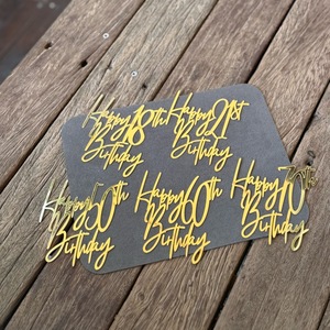 ท็อปเปอร์เค้กอะคริลิค ลายฮันนี่แอนด์สวีทเนส ตัวอักษรเขียนมือ ขนาด 1.3 มม. ของตกแต่งเค้กวันเกิด - Product Image 1