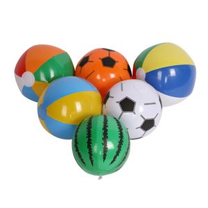 Pelota de Juguete Acuática para Niños con Logotipo Personalizado Impreso al por Mayor, Pelota de Playa Inflable de Seis Colores para Publicidad - Product Image 1