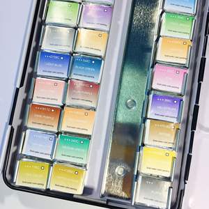 Vente directe d'usine, ensemble de peinture à l'eau solide, 36 couleurs, boîte de peinture à l'eau, ensemble de peinture artistique, peinture à l'eau avec boîte de peinture solide - Product Image 4
