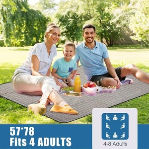 Tapis <span class=keywords><strong>de</strong></span> pique-nique <span class=keywords><strong>de</strong></span> <span class=keywords><strong>plage</strong></span> léger, durable, imperméable et résistant au <span class=keywords><strong>sable</strong></span> pour quatre adultes, pour une utilisation en extérieur - Product Image 3