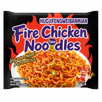 Korean Style Spicy Chicken Instant Stir Noodles Chewy Ramen Shelf Stable Snack Food Bulk Wholesale Factory Direct OEM