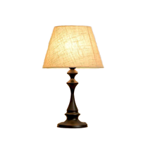 Lampe de table en fer moderne pour chambre à coucher, bureau - Protection des yeux, lumière de nuit, style rétro américain