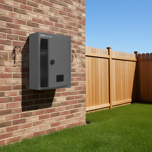 ตู้ไปรษณีย์เหล็ก Vevor ขนาด 12.5x6.3x16.9 นิ้ว สีเทาเข้ม พร้อมกุญแจรหัส ติดผนัง ใช้งานด้านหน้า - Product Image 2