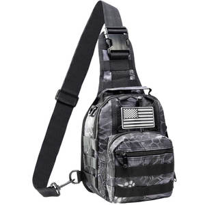 AYPPRO Unisex multifuncional camuflaje táctico mochila de día impermeable al aire libre asalto Molle Ranger <span class=keywords><strong>Sling</strong></span> Bag con parche - Product Image 2