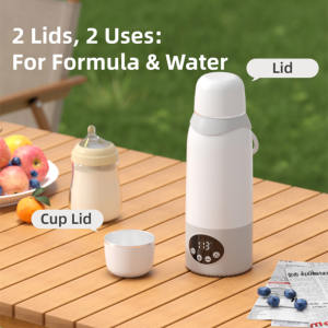 Portable 100 ℃   Chauffe-biberon pour lait infantile à charge rapide, sans fil, tasse à eau pour enfant, <span class=keywords><strong>bouilloire</strong></span> électrique rechargeable USB avec <span class=keywords><strong>batterie</strong></span> - Product Image 4