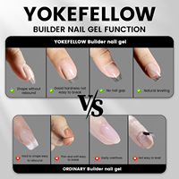 YOKEFELLOW Gel Constructeur d'Ongles 16ml Sans HEMA Sans TPO Transparent en Bouteille 6 en 1 Gel de Construction d'Ongles Multi-usages