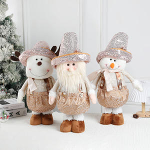 Feliz Navidad ornamento Ins Estilo nórdico Navidad muñeco de nieve muñeca elástica muñeco de <span class=keywords><strong>Reno</strong></span> de punto para decoración de Navidad - Product Image 1