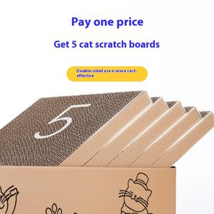 Boîte <span class=keywords><strong>de</strong></span> papier ondulé costume écologique chat planche à gratter jouets papier ondulé sain résiste aux miettes pour chats - Product Image 2