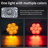 Nouvelles pièces pour semi-remorques : Feu de position latéral, de recul et de freinage LED ovale super lumineux de 6 pouces, étanche IP67, DC12V/24V