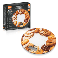 Balance alimentaire RAF pour la pâtisserie et la cuisine, 5 kg, 1 g, fonction tare, conversion G/Kg/Ml/Lb/Oz/Fl Oz, étanche, affichage LCD en verre rond, usage domestique R.10035