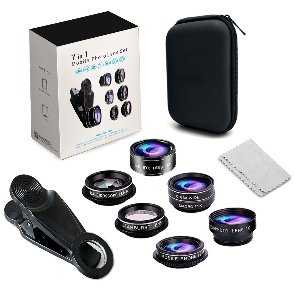 7-in-1 mobile phone lens kit