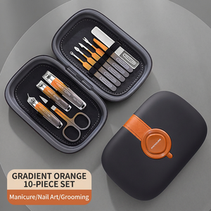 Ensemble d'outils de manucure et pédicure en acier inoxydable, 10 pièces, kit de coupe-ongles avec étui de voyage pour adultes et adolescents - Product Image 5