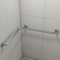 Barre d'appui murale d'angle YJL en acier inoxydable 304, 500x700mm, 32mm, 1.0mm, surface brossée écologique, design moderne, garantie 1 an