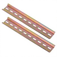 Rail de guidage en acier laminé à froid C45 de 35 mm, galvanisé, à fentes, pour montage sur rail DIN, 220V/380V 63A, pour disjoncteur et bornier