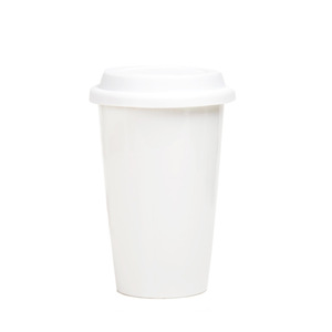 D5194 Tasse à café de voyage en céramique de style japonais avec logo personnalisé, noir et blanc, gobelet à eau droit, gobelet en porcelaine à double paroi - Product Image 6