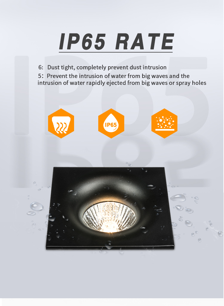 Recessed Bathroom Led Downlight Square 85MM Anti Glare Downlighs