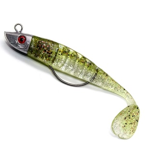 Esca Artificiale Morbida in PVC a Coda a T, Esca Bionica 13cm 26g/10cm 155g con Amo Crank per <span class=keywords><strong>Pesca</strong></span> a Spinning a Fiume - Product Image 3