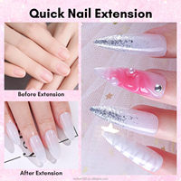 Kit d'extension rapide en polygel UV transparent, blanc, rose, nude, avec tubes de 30g et 60g pour la beauté des ongles (OEM)