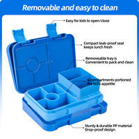 Boîte à lunch en PP sans BPA, étanche, compatible micro-ondes, boîte à lunch bento, logo personnalisé OEM