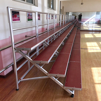 Gradins en aluminium portables pour stades, tribunes mobiles pliables avec roues
