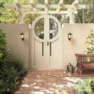 Portail de jardin en fer forgé peint, postmoderne, imperméable, à ouverture latérale, pour villa extérieure, cour, <span class=keywords><strong>entrée</strong></span> - Product Image 2