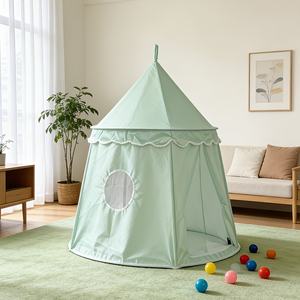 Grande yourte mongole vert clair, tente pour enfants, décoration intérieure unisexe, maison de jeu pour bébé, tentes pour enfants, jouet pour enfants - Product Image 4
