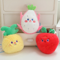 Mini Fruits Moelleux En Peluche Jouet Orange Porte-clés Doux Pendentif Personnalisé Légumes En Peluche Plante Jouet pour Cadeau De Promotion