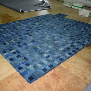 <span class=keywords><strong>Tapis</strong></span> en peau de vache imité Patchwork en laine et viscose pour Showroom à domicile - Product Image 5