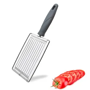 Nieuwkomers 2022 Keuken Gadgets Rvs Boterhamworst Cutter Met Handvat Tomaat Kaas Ei Tofu Gekarteld Slicer Mes