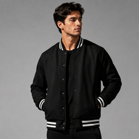 Blouson de baseball vintage américain en polaire pour homme, coupe ample et décontractée, col montant, collection automne/hiver, pour le marché international