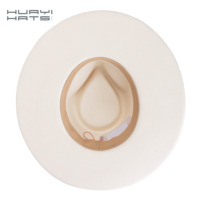 Huayihats Blanc Fedora Chapeaux Femmes En Gros Laine Femme Fedora Chapeau